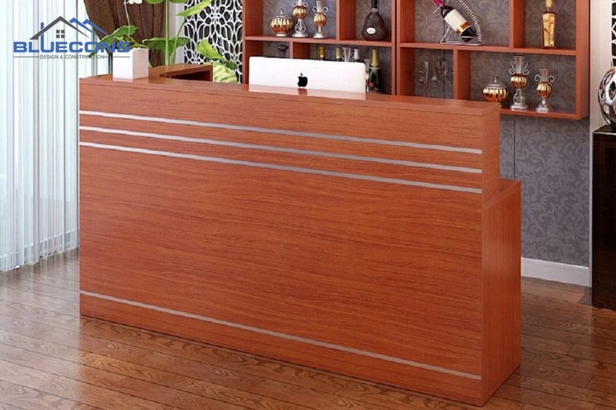 Mẫu quầy bán hàng chữ L đẹp mắt