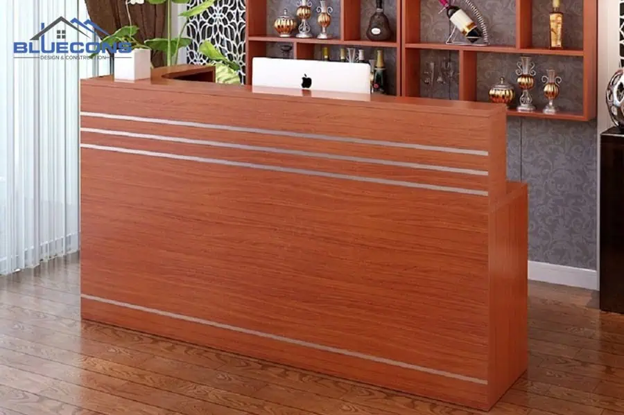 12+ mẫu quầy bán hàng thiết kế nhỏ gọn, cực đẹp, giá rẻ 9 Mẫu quầy bán hàng chữ L đẹp mắt