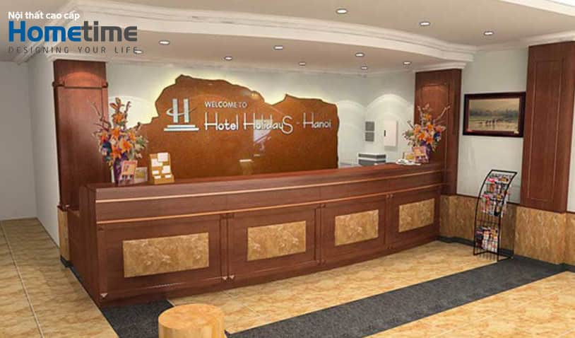 Mẫu quầy lễ tân mini