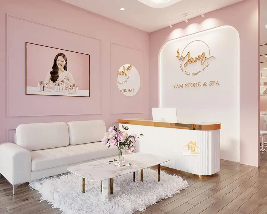 Mẫu quầy lễ tân spa hiện đại