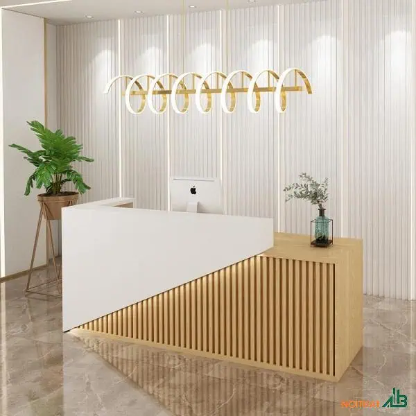 Mẫu quầy lễ tân bố trí hợp lý