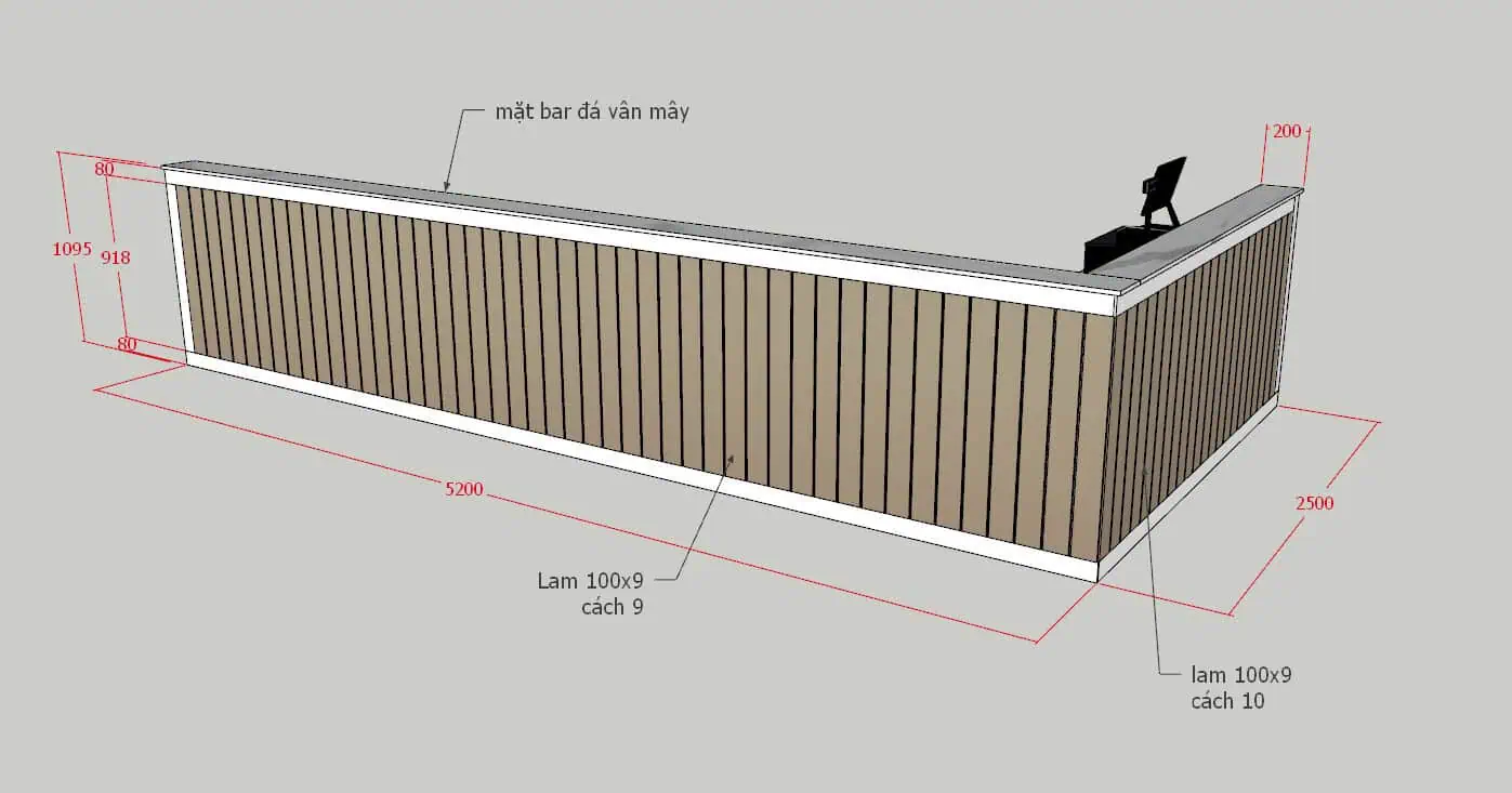 Quầy bar pha chế gỗ công nghiệp mdf chống ẩm và hdf chống nước 17 Quầy bar pha chế gỗ công nghiệp mdf chống ẩm và hdf chống nước