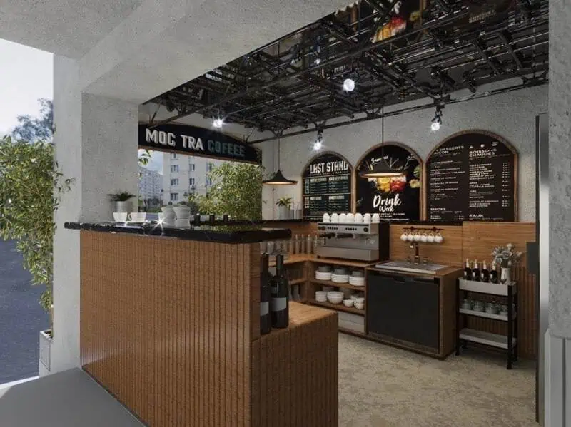 Quầy pha chế vintage