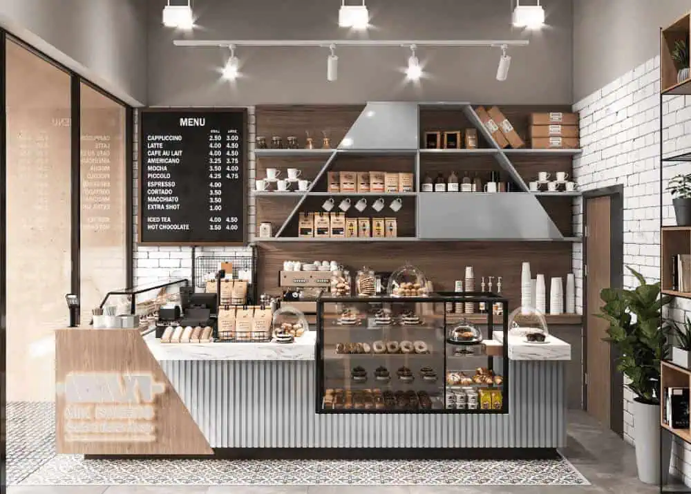 Quầy pha chế không gian mở