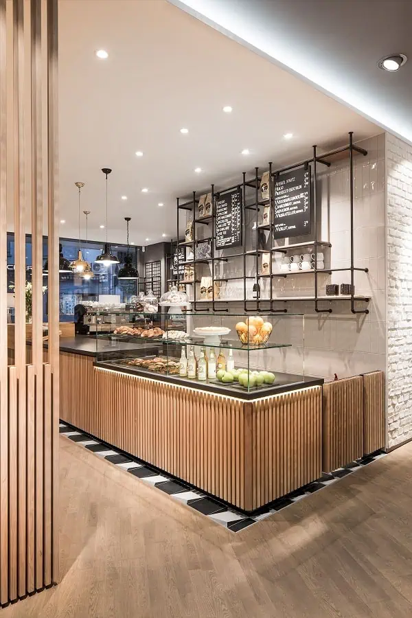 Quầy pha chế trà sữa hiện đại