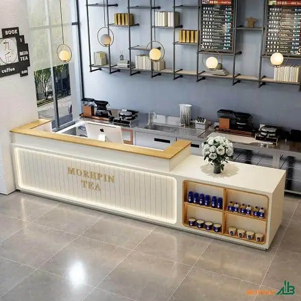 Quầy pha chế gỗ tự nhiên