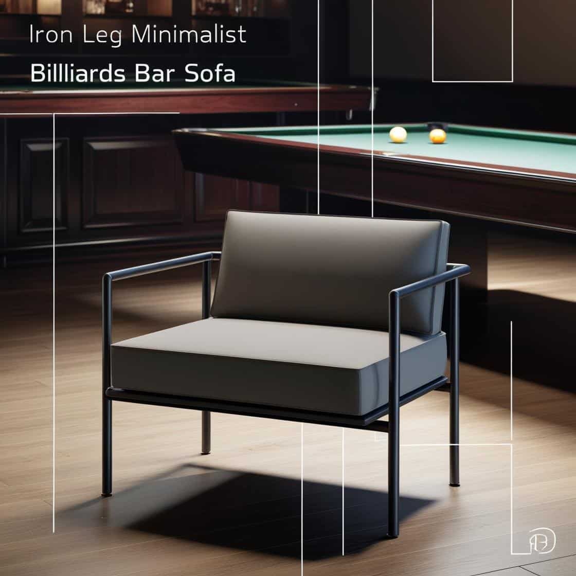 mẫu thiết kế Ghế Sofa chân sắt Cho Quán Bida tối giản_ (1)