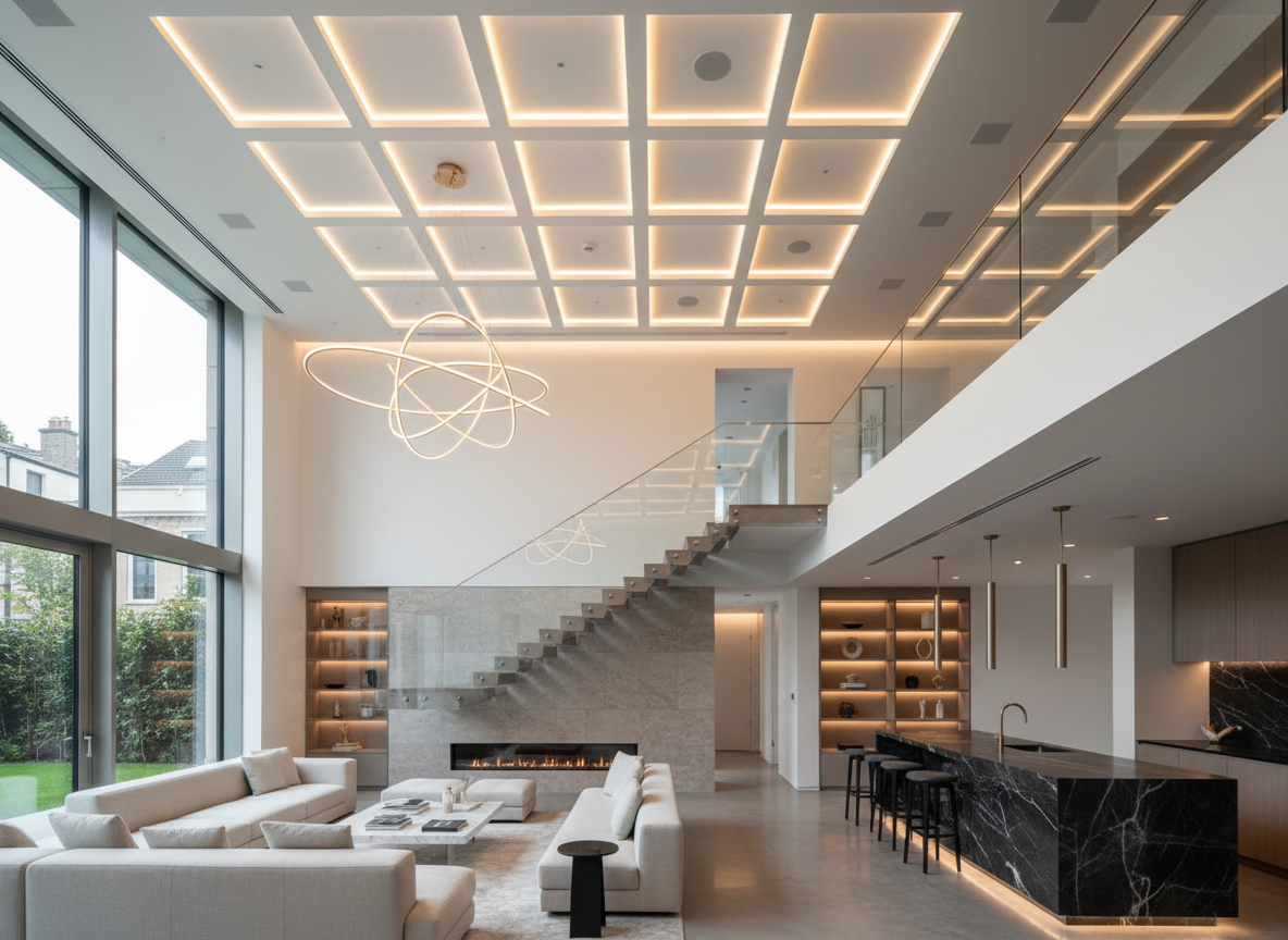 Mau Thiet Ke Noi That Nha Pho Dep Voi Cau Thang Kinh Tay Vin Go