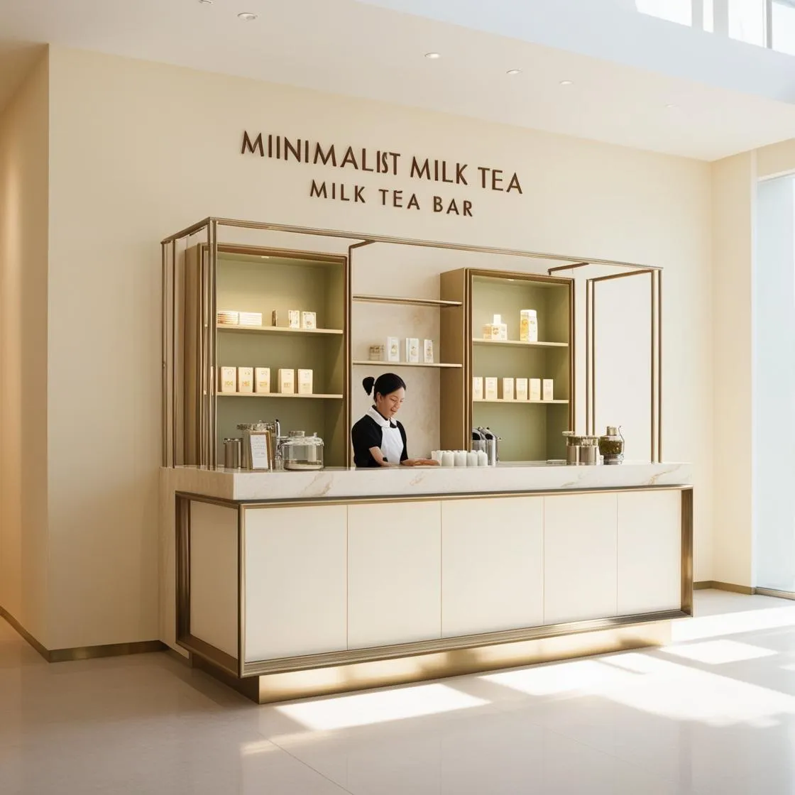 mẫu thiết kế quầy pha chế trà sữa đơn giản hiện đại (20)