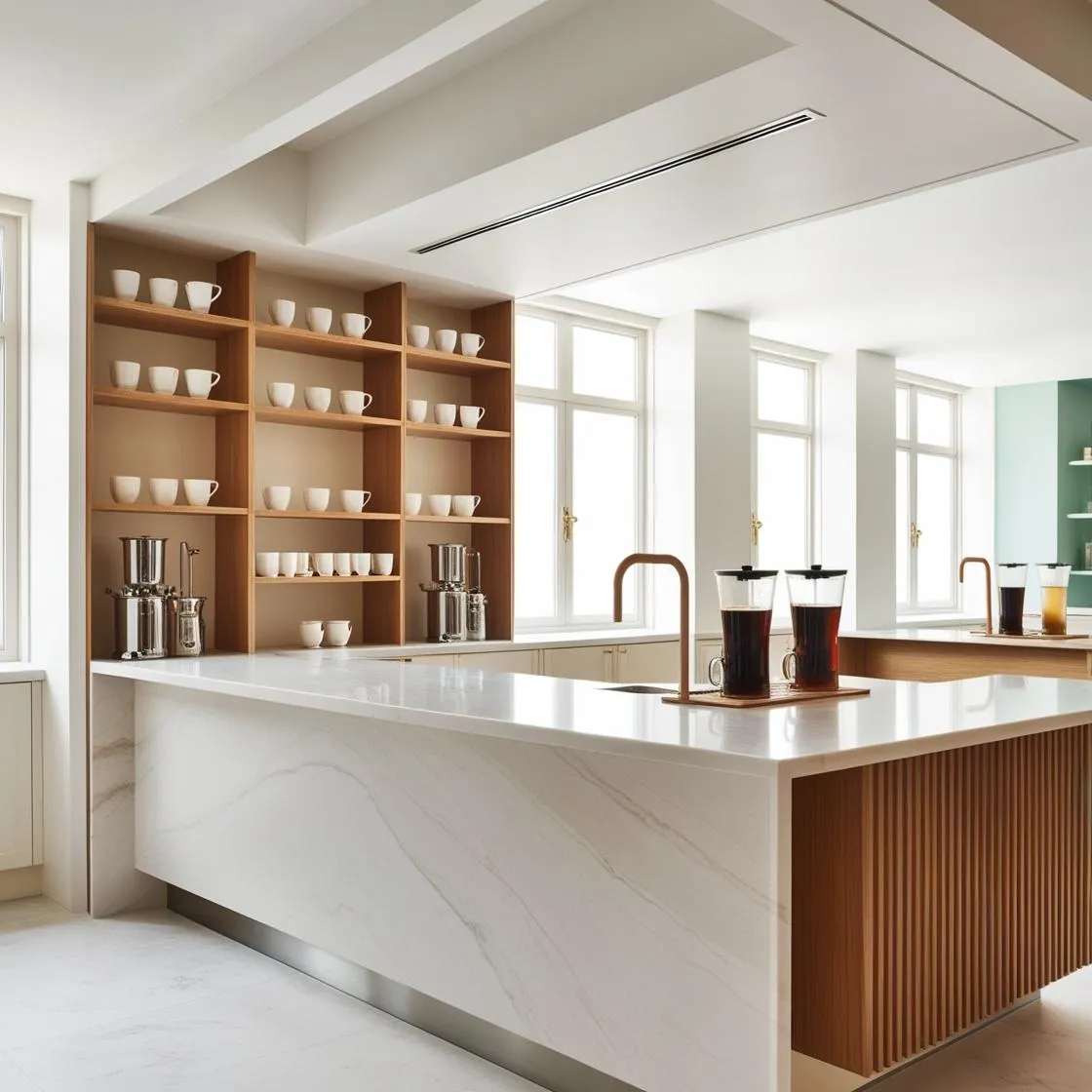 mẫu thiết kế quầy pha chế trà sữa đơn giản hiện đại (22)