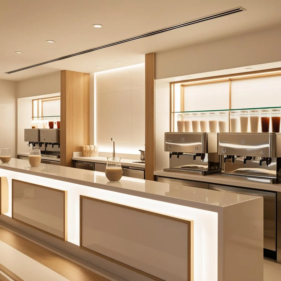 mẫu thiết kế quầy pha chế trà sữa đơn giản hiện đại (32)