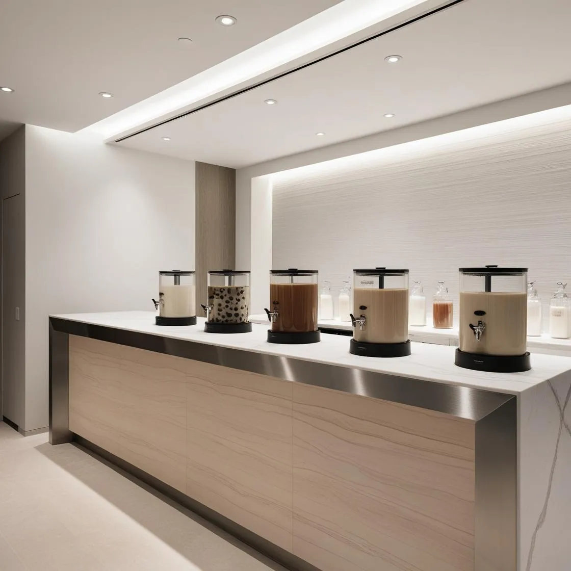 mẫu thiết kế quầy pha chế trà sữa đơn giản hiện đại (6)