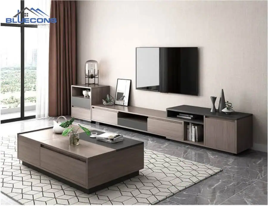 101+ Mẫu Tủ Gỗ Phòng Khách Hiện Đại Đẹp Nhất 2024 Tại Bluecons 5 Mẫu tủ gỗ công nghiệp phòng khách