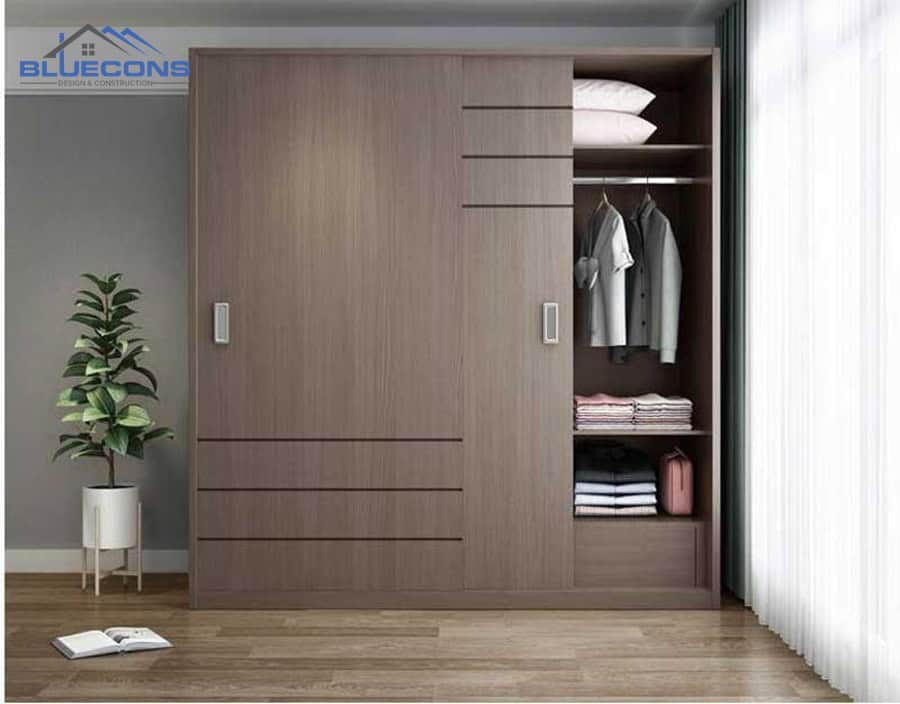 Mẫu tủ gỗ hiện đại đóng theo yêu cầu