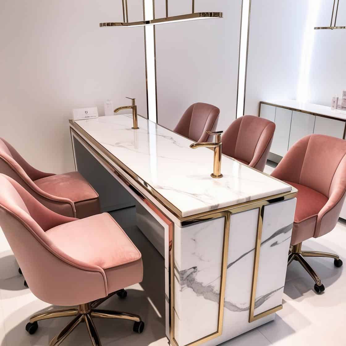 nail salon table design