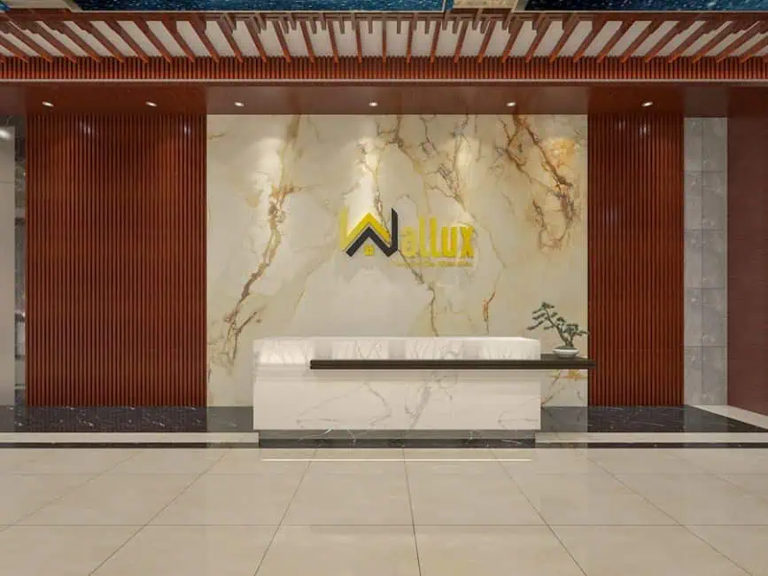 Quầy lễ tân đá nhân tạo sang trọng