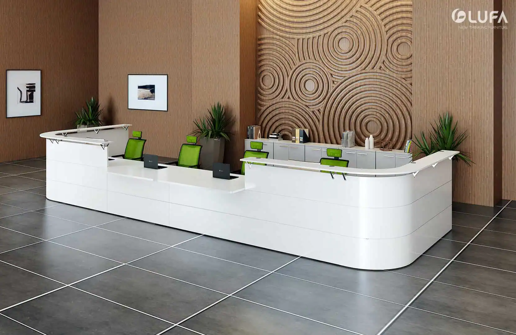 Quầy lễ tân kính cường lực