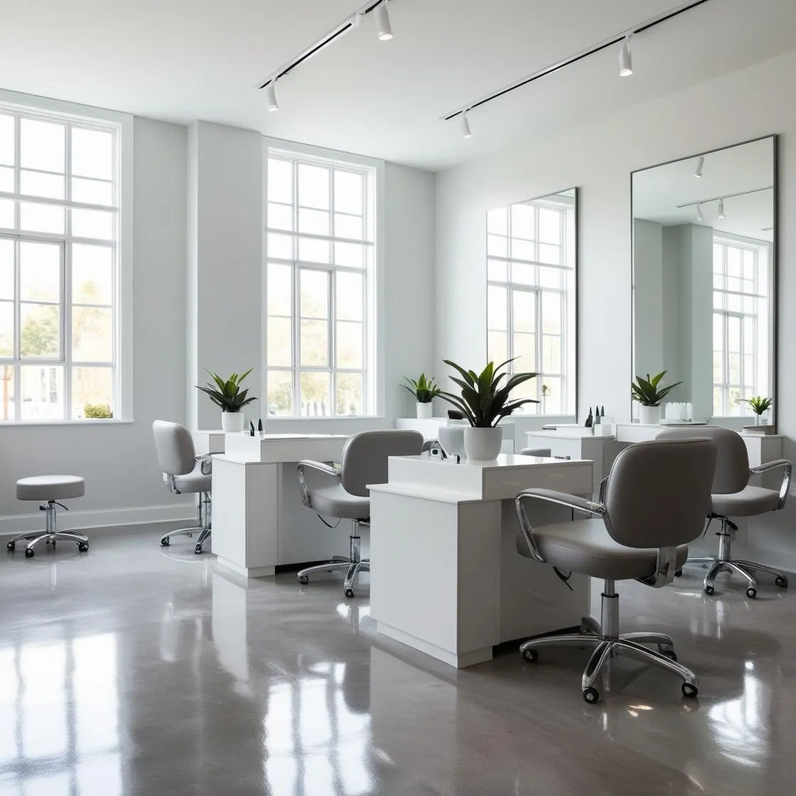 Nội Thất Tiệm Nail Phong Cách Tối Giản 3 nội thất tiệm nail phong cách tối giản_ (2)