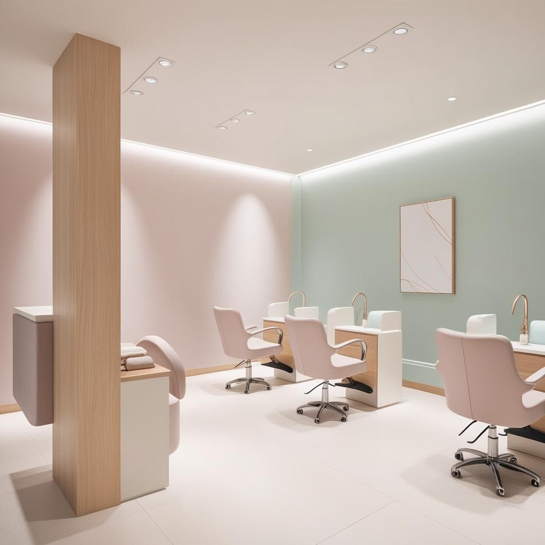 nội thất tiệm nail phong cách tối giản_ (4)