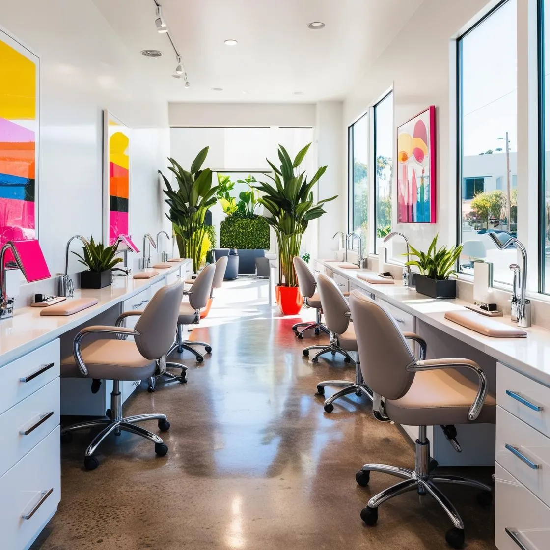 nội thất tiệm nail tại California_ (2)