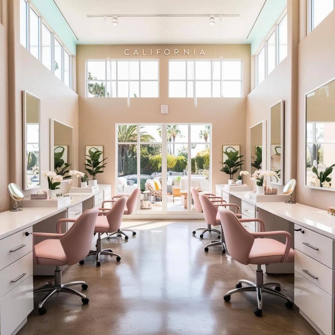 nội thất tiệm nail tại California_