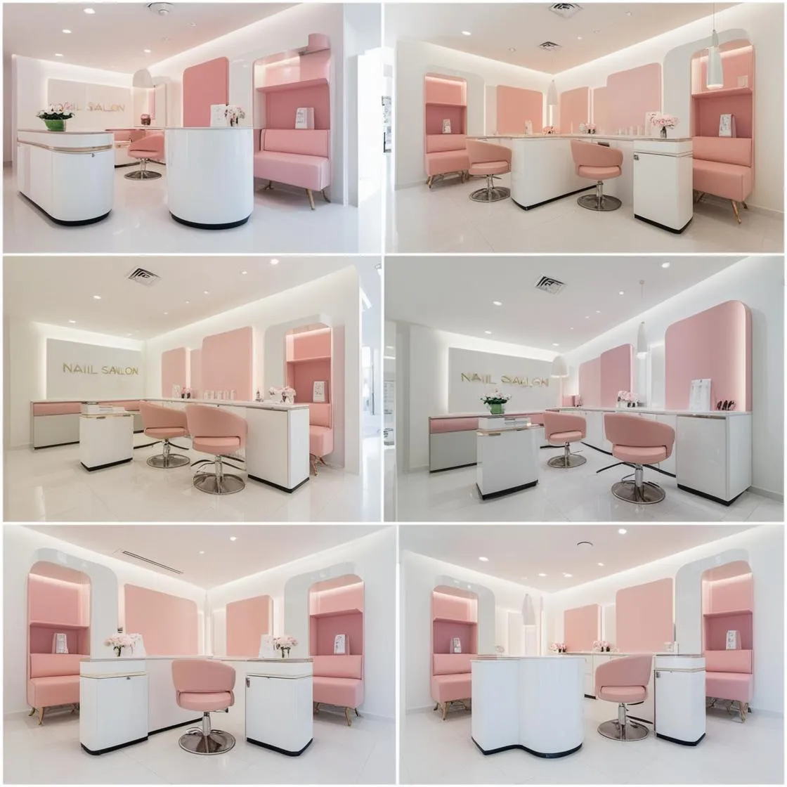 Nội Thất Tiết Kiệm Không Gian Cho Tiệm Nail Nhỏ 4 nội thất tiết kiệm không gian cho tiệm nail nhỏ_ (2)