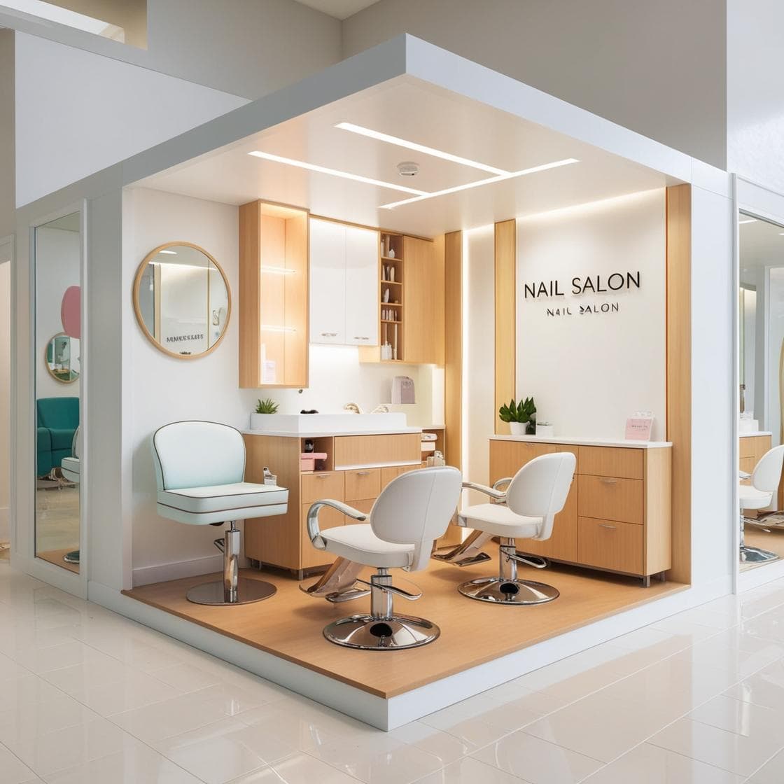 nội thất tiết kiệm không gian cho tiệm nail nhỏ_ (5)