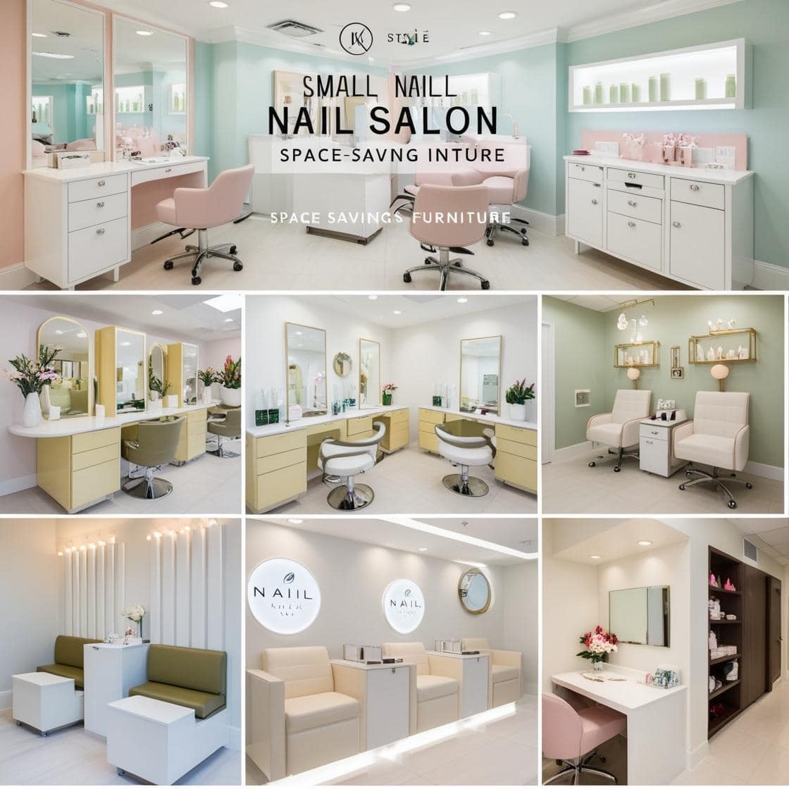 nội thất tiết kiệm không gian cho tiệm nail nhỏ_ (6)