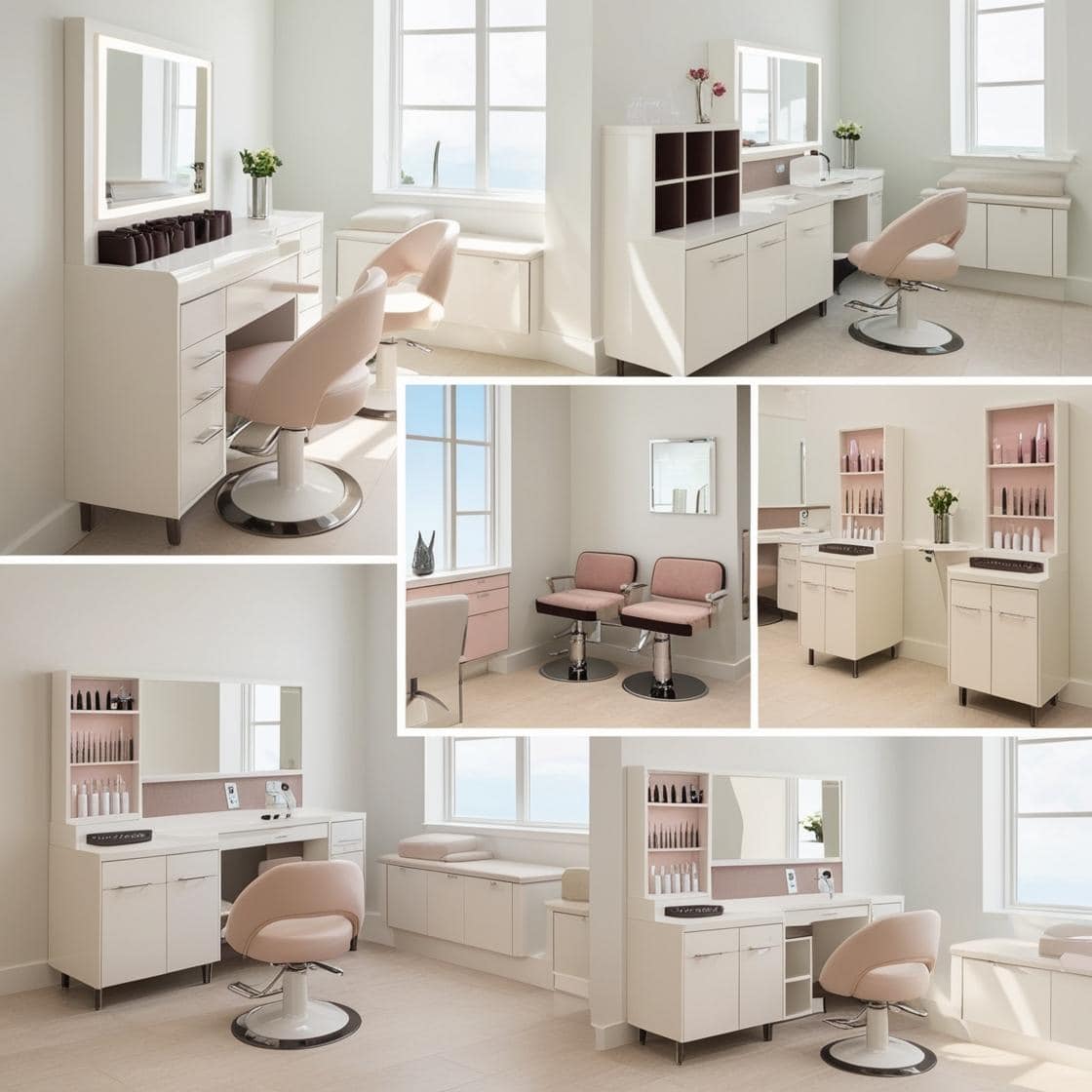 nội thất tiết kiệm không gian cho tiệm nail nhỏ_ (7)