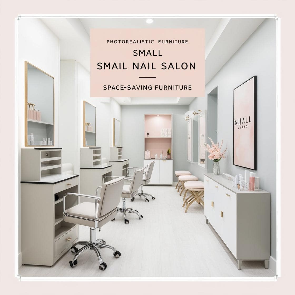 nội thất tiết kiệm không gian cho tiệm nail nhỏ_ (9)