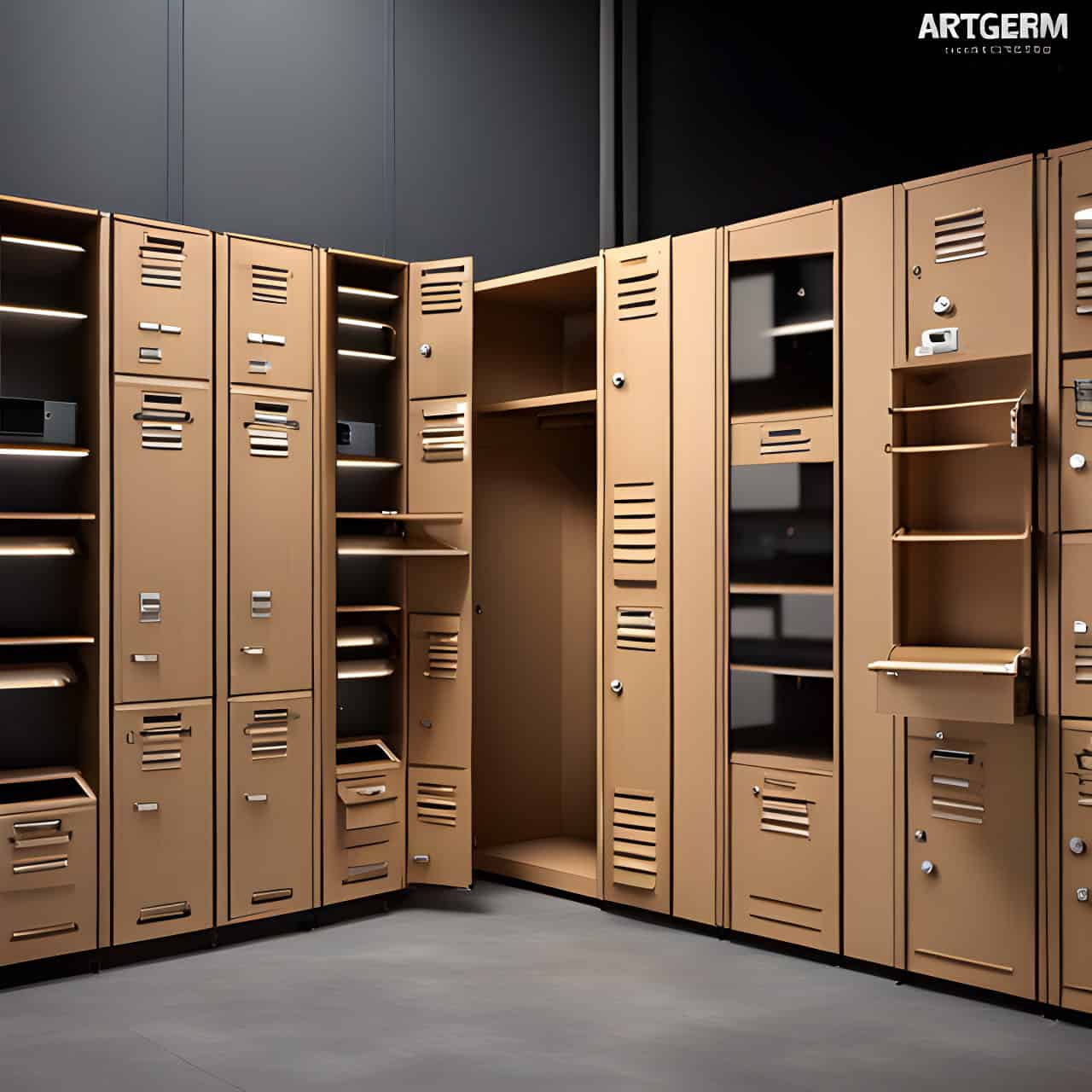 Sản xuất tủ locker gỗ MFC Sản xuất tủ locker gỗ MFC