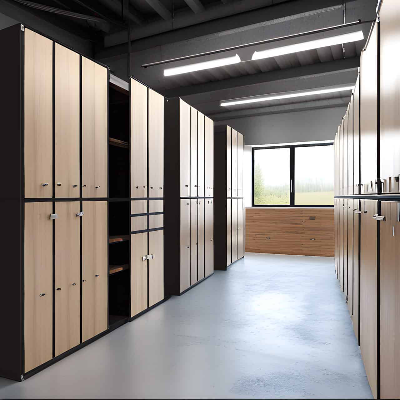 Construction of industrial wood shoe cabinets 100m2 Construction of industrial wood shoe cabinets 100m2