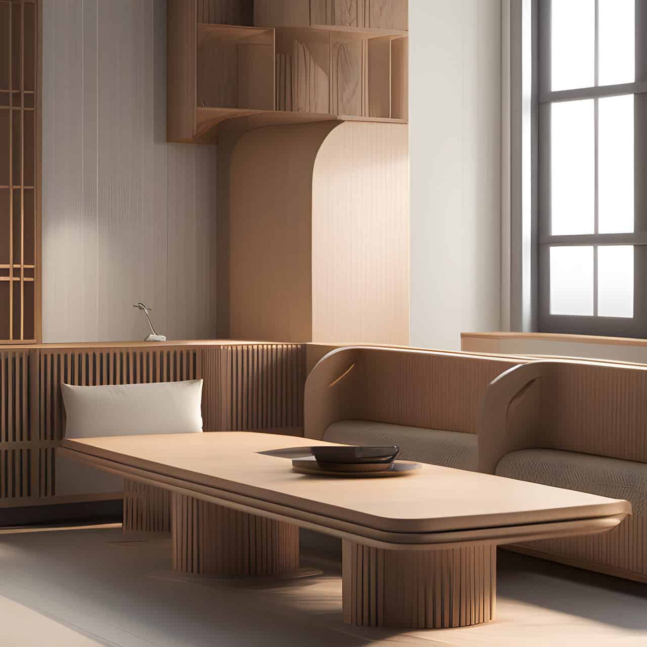 MDF wood furniture installation MDF wood furniture installation 3D render, composite, by artgerm, art germ, Cinematic Lighting