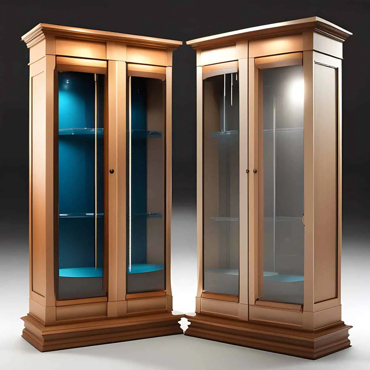 MDF display cabinet MDF display cabinet 3D render, composite, by artgerm, art germ, Cinematic Lighting