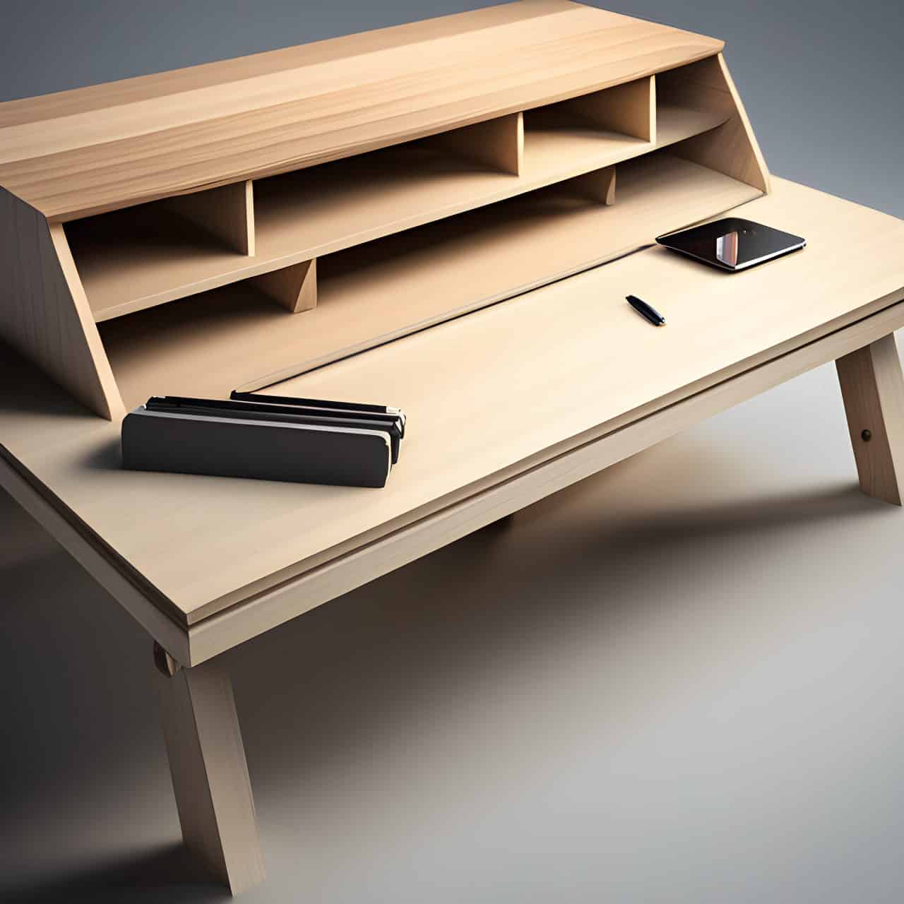 MFC wooden desk construction MFC wooden desk construction 3D render, composite, by artgerm, art germ, Cinematic Lighting