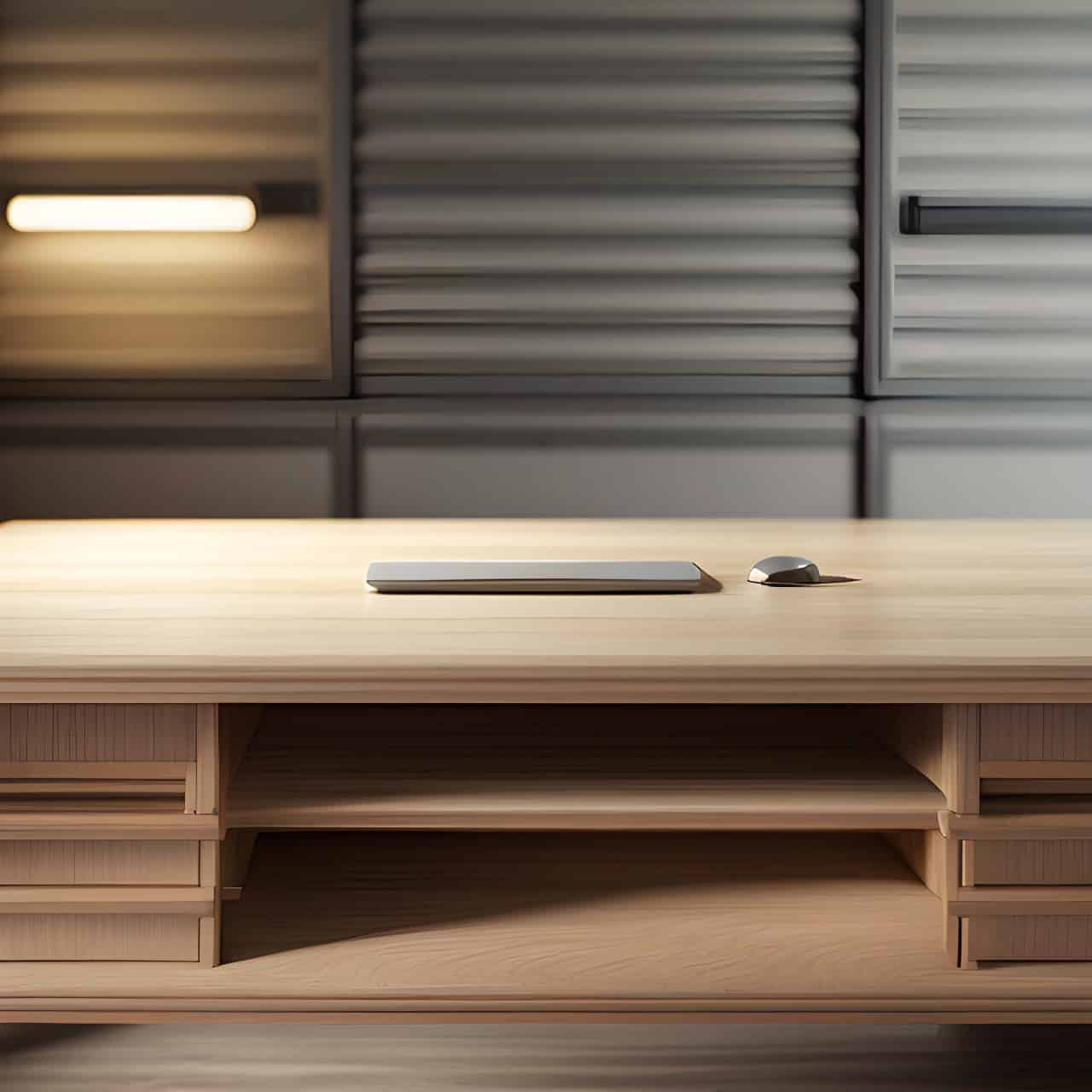 MFC wooden desk construction MFC wooden desk construction 3D render, composite, by artgerm, art germ, Cinematic Lighting