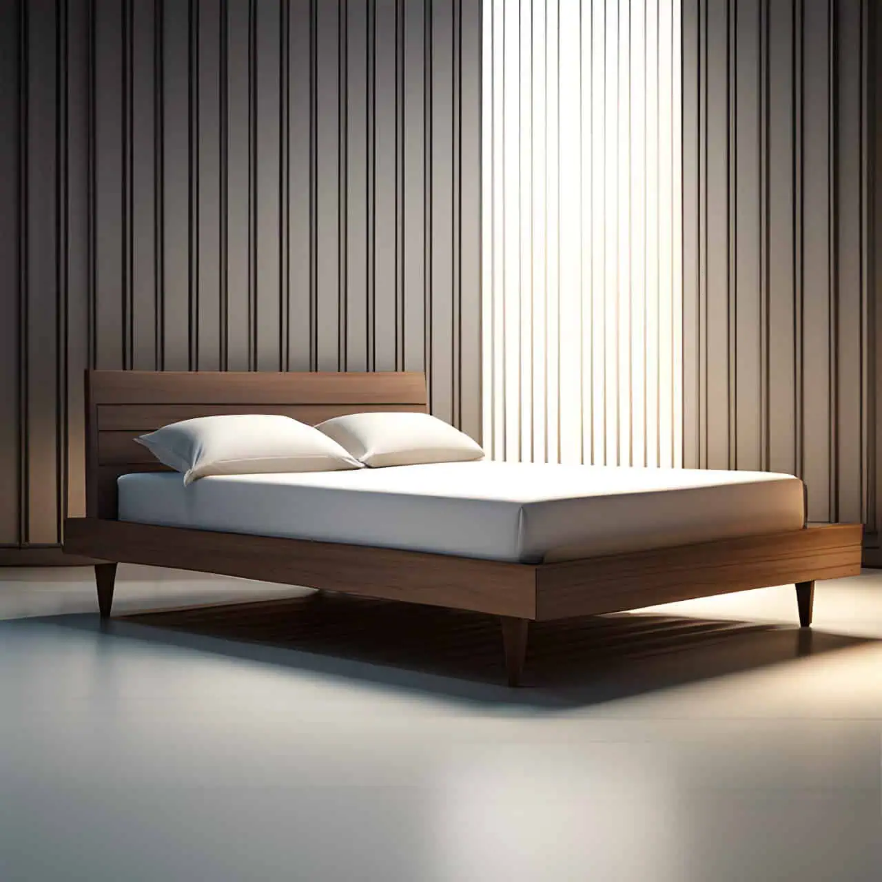 MFC wooden bed production 3D render, composite, by artgerm, art germ, Cinematic Lighting