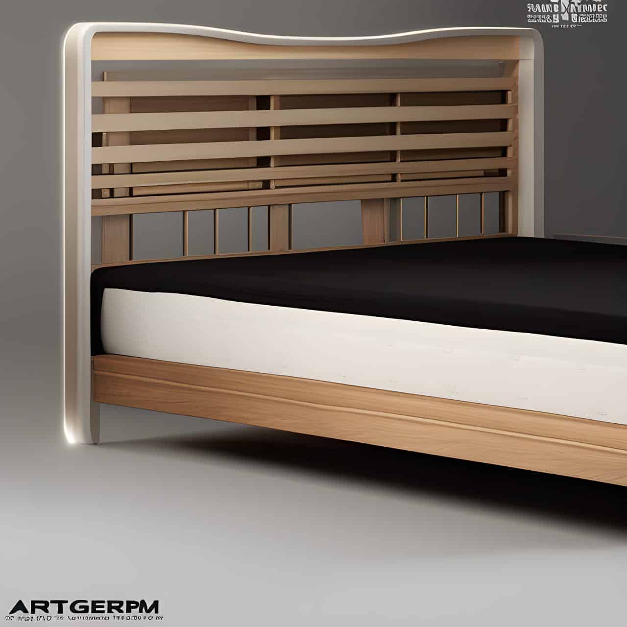 MFC wooden bed production MFC wooden bed production 3D render, composite, by artgerm, art germ, Cinematic Lighting
