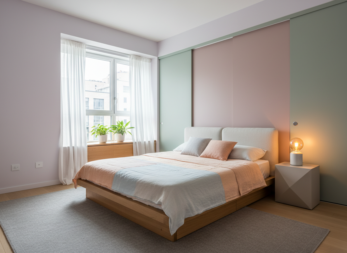 Phong Ngu Nha Pho Bo Tri Khoa Hoc Giuong Thap Phong Cach Nhat Tu Am Tuong Cua Lua