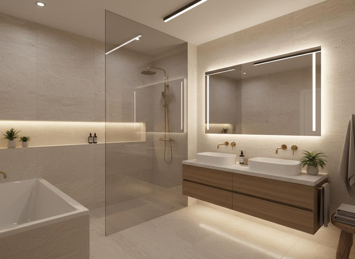 Phong Tam Nha Pho Sang Trong Gach Da Sang Mau Kinh Cuong Luc Phan Khu Kho Uot