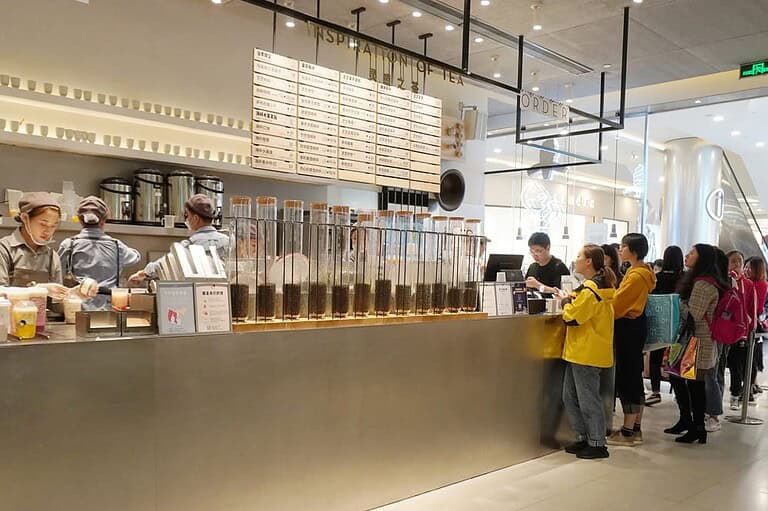 quầy bar bán trà sữa