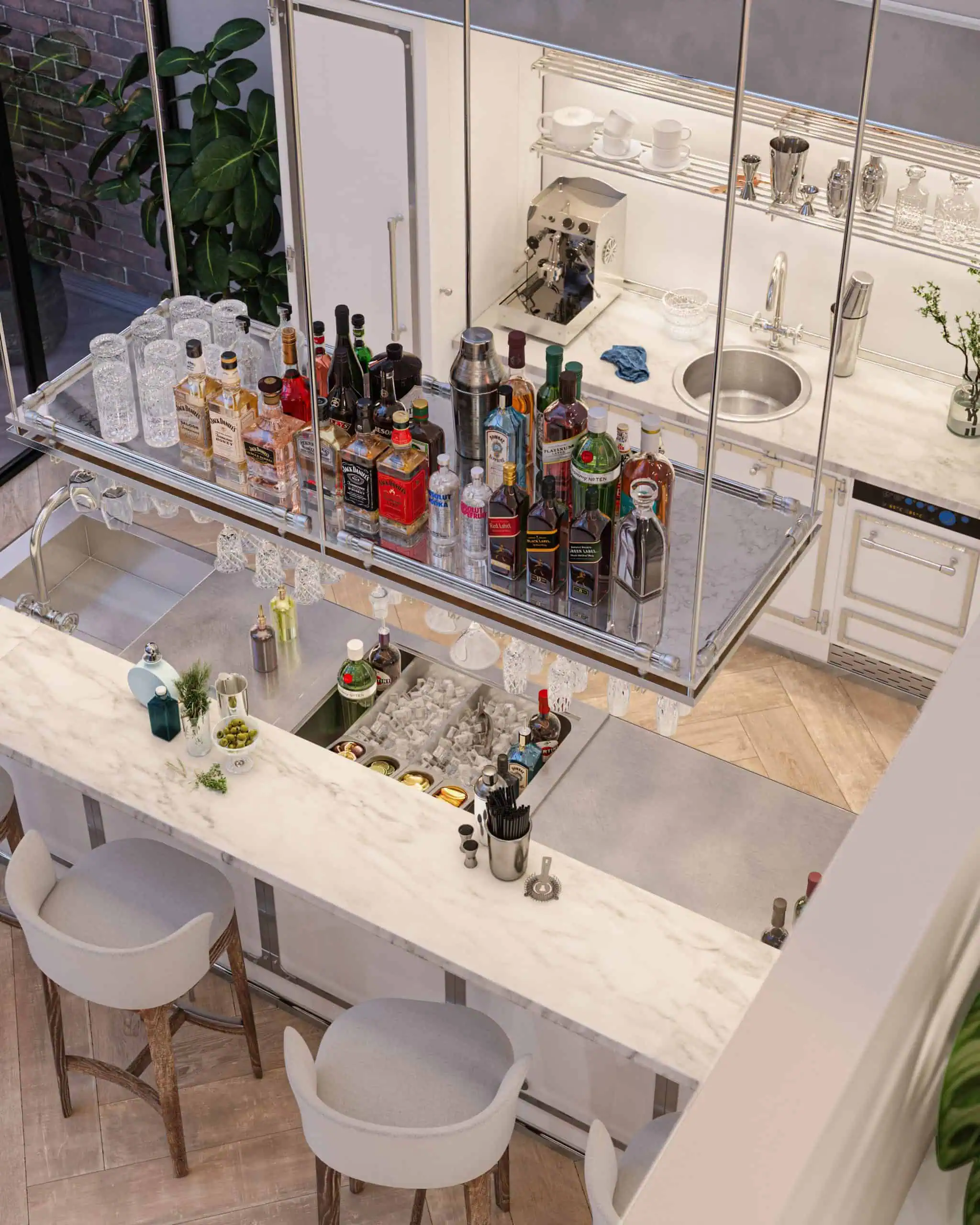 quầy bar kết hợp bếp 3 quầy bar kết hợp bếp 3