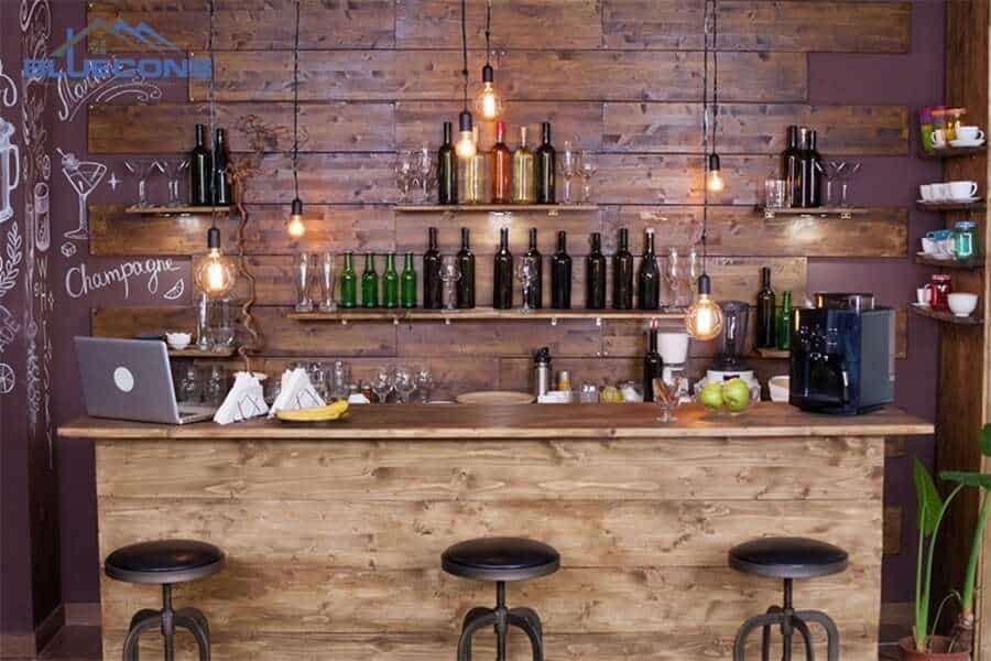 Quầy bar mini kiểu dáng độc đáo và ấn tượng