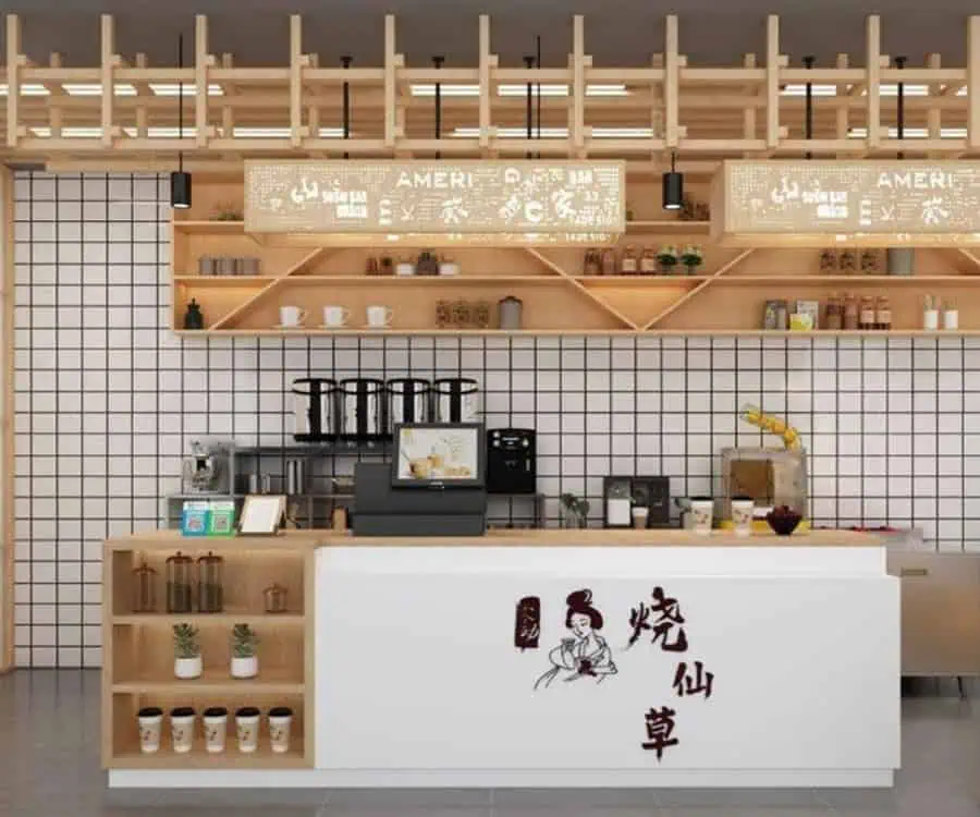 Quầy pha chế trà sữa thông minh