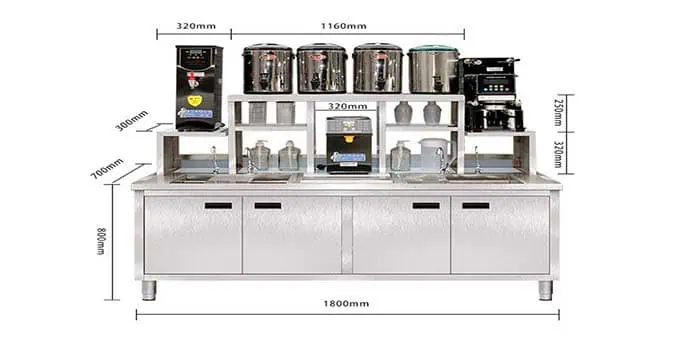 Quầy trà sữa hiện đại