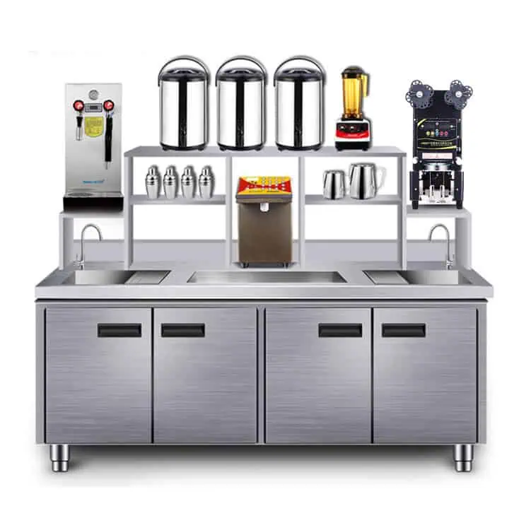 Quầy pha chế trà sữa đẹp