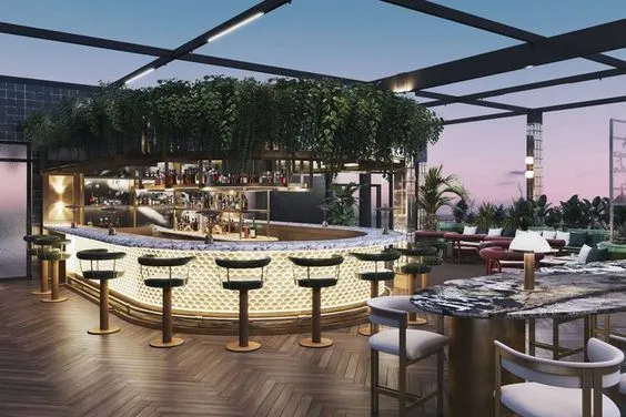 Quầy Bar Sân Thượng Đẹp Mắt Và Tiện Lợi Với Các Ý Tưởng Thiết Kế Tinh Tế 2 Quầy bar được thiết kế trên sân thượng đẹp
