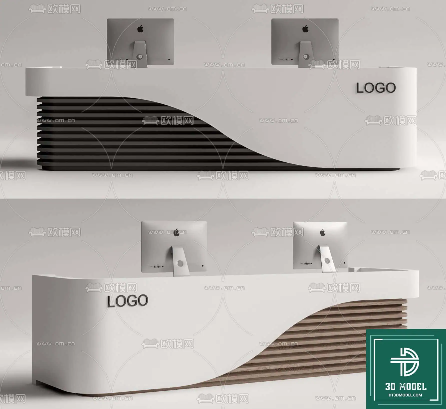 Mẫu quầy lễ tân tối giản