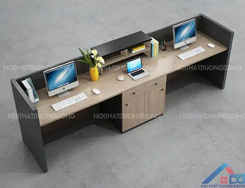 Quầy lễ tân chữ L 3m