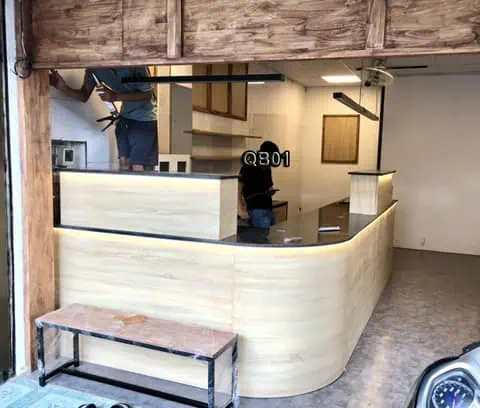 Quầy Lễ Tân Gỗ Công Nghiệp